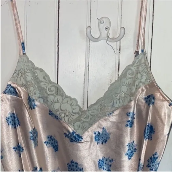 Free People HAH Let It Slip Dress Ditsy Floral French Blue Size M
