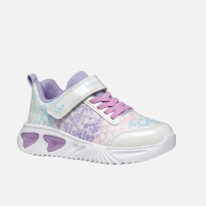 Geox - Assister - White/Lilac Lights