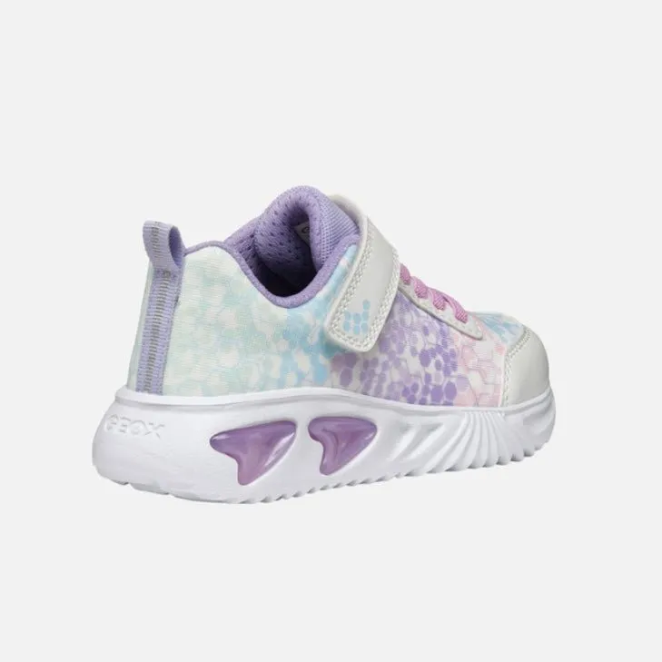 Geox - Assister - White/Lilac Lights