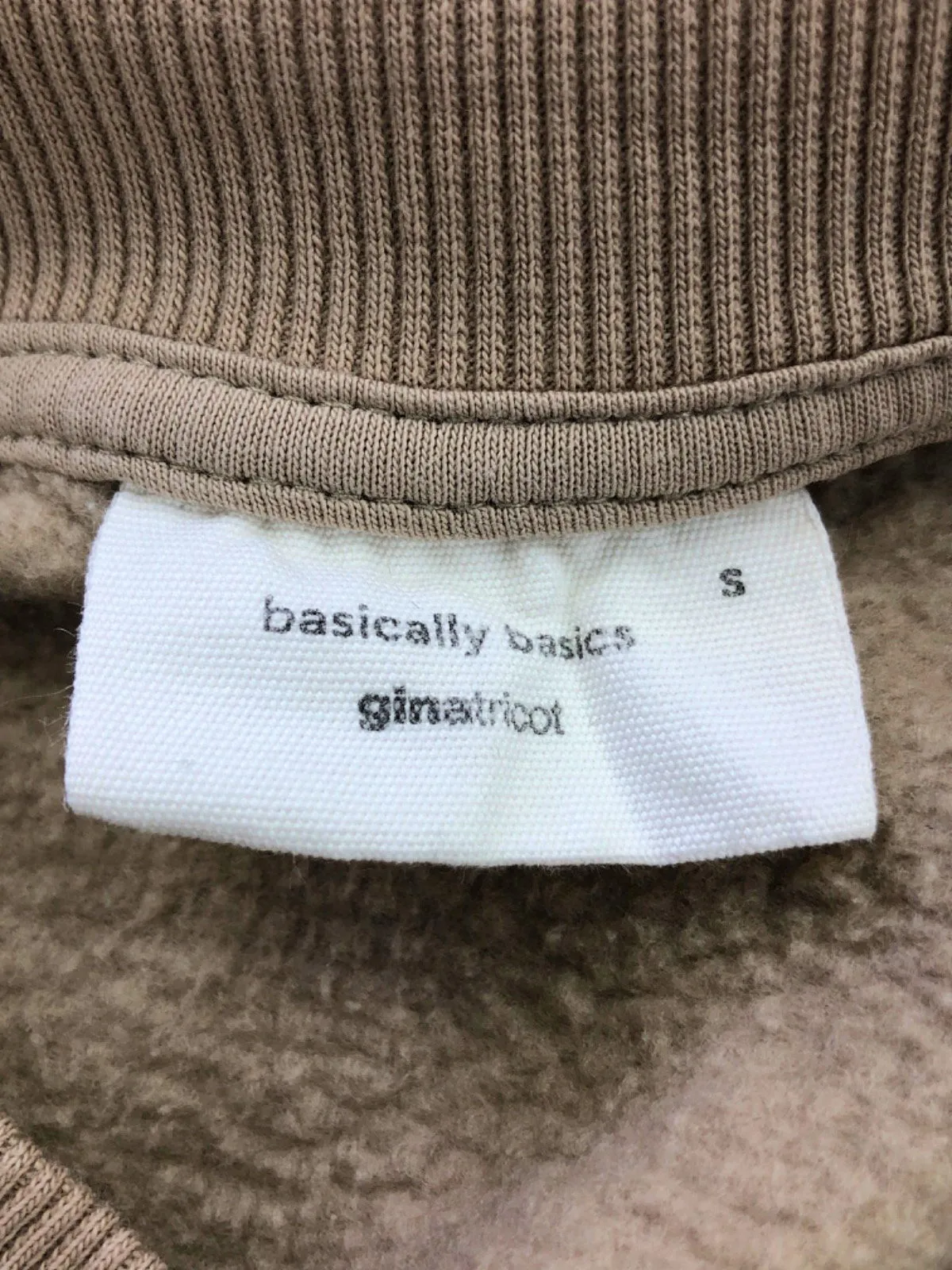 Ginatricot Beige Basically Basics Sweatshirt UK S