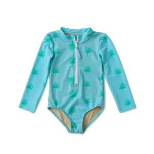 Girl's One-Piece Surf Suit Fronds Forever