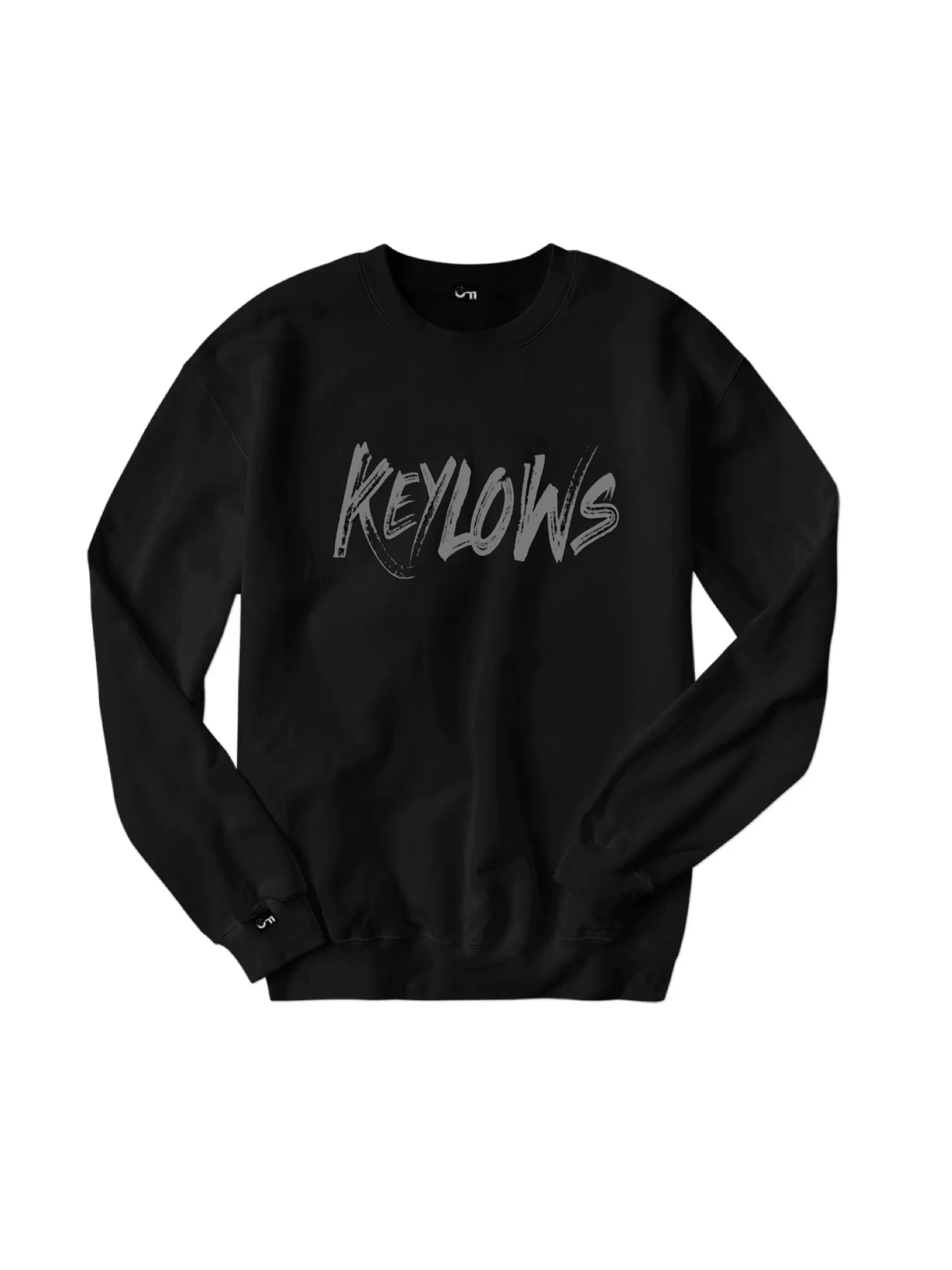 Gray Keylows painted on Black Sweatshirt