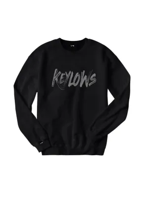 Gray Keylows painted on Black Sweatshirt