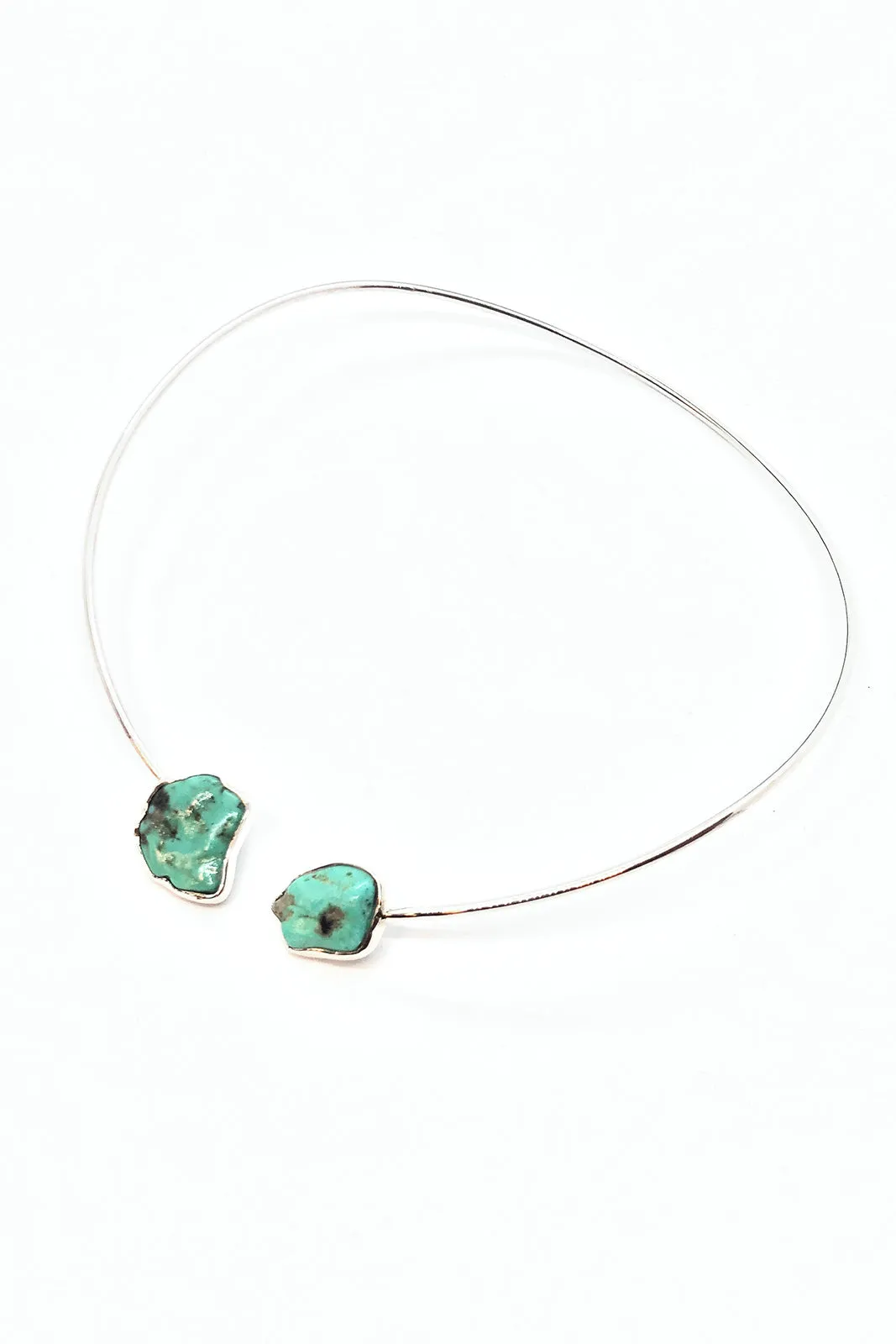 Green Nevada Turquoise Sterling Silver Necklace