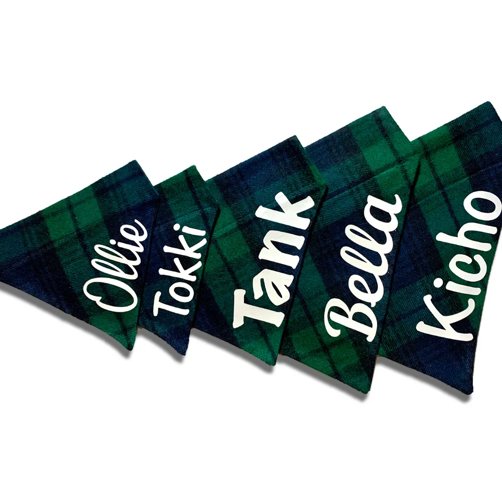 Green Polka Dot Slip On Bandana
