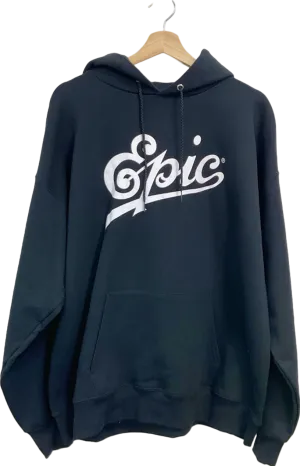 Hanes Black Epic Logo Hoodie UK L