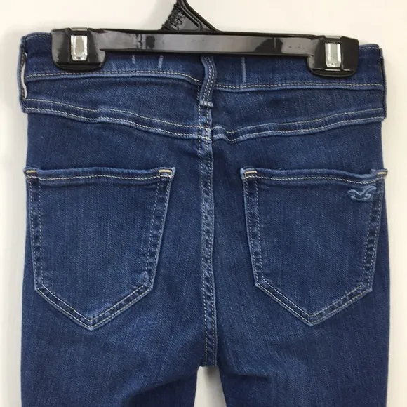 Hollister High Rise Dark/Medium Wash Jean Bundle Size 00S/R GREAT Condition