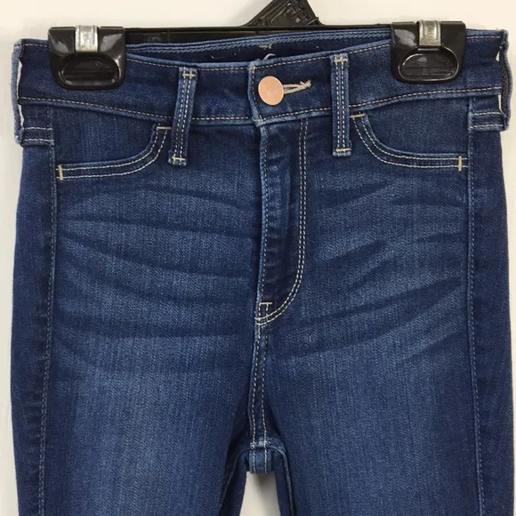 Hollister High Rise Dark/Medium Wash Jean Bundle Size 00S/R GREAT Condition