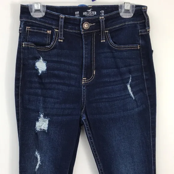 Hollister High Rise Dark/Medium Wash Jean Bundle Size 00S/R GREAT Condition