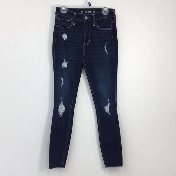 Hollister High Rise Dark/Medium Wash Jean Bundle Size 00S/R GREAT Condition
