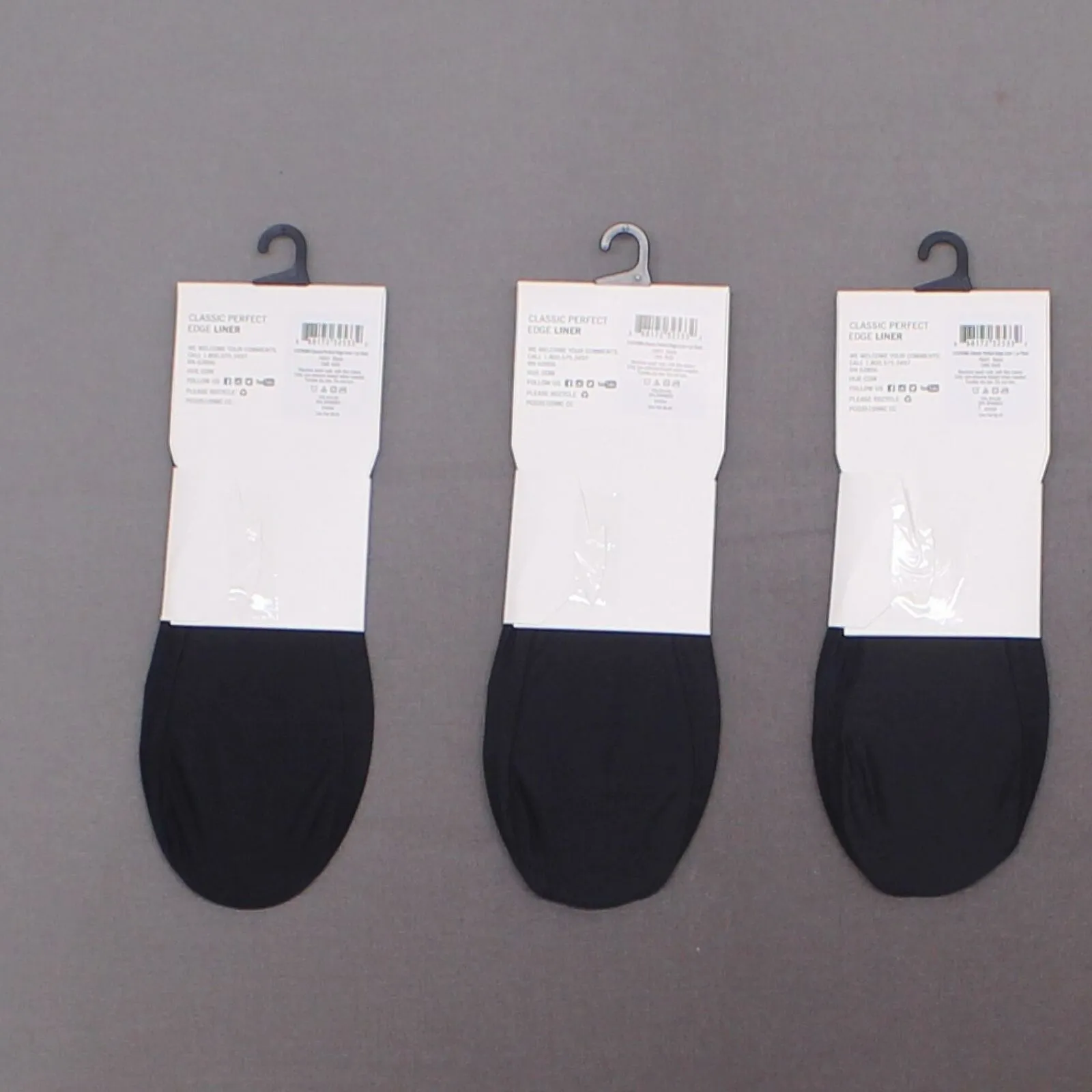 HUE Women's 3-pair Pack Perfect Edge Foot Liners