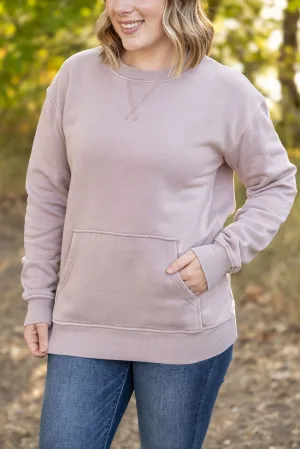 IN STOCK Vintage Wash Pocket Pullover - Blush Pebble