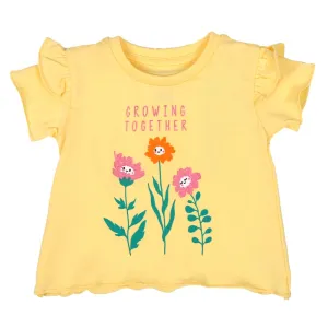 Infant Girls T-Shirt Growing Together - Pastel Yel | Bachaa Party Baby Clothes Girls Tops & T-Shirts