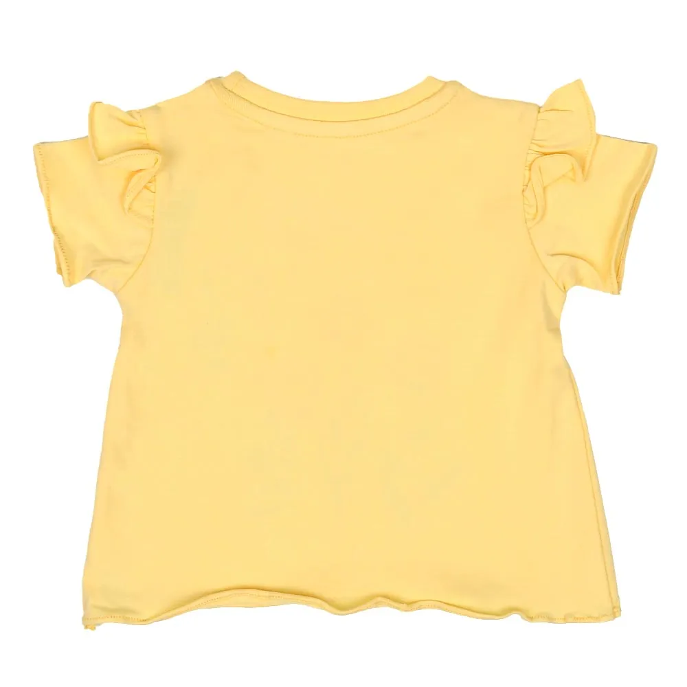 Infant Girls T-Shirt Growing Together - Pastel Yel | Bachaa Party Baby Clothes Girls Tops & T-Shirts