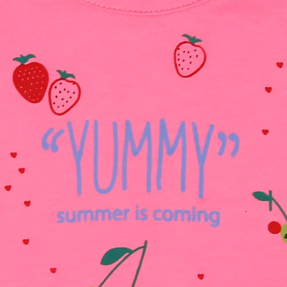Infant Girls T-Shirt Yummy - S-Shell | Bachaa Party Baby Clothes Girls Tops & T-Shirts
