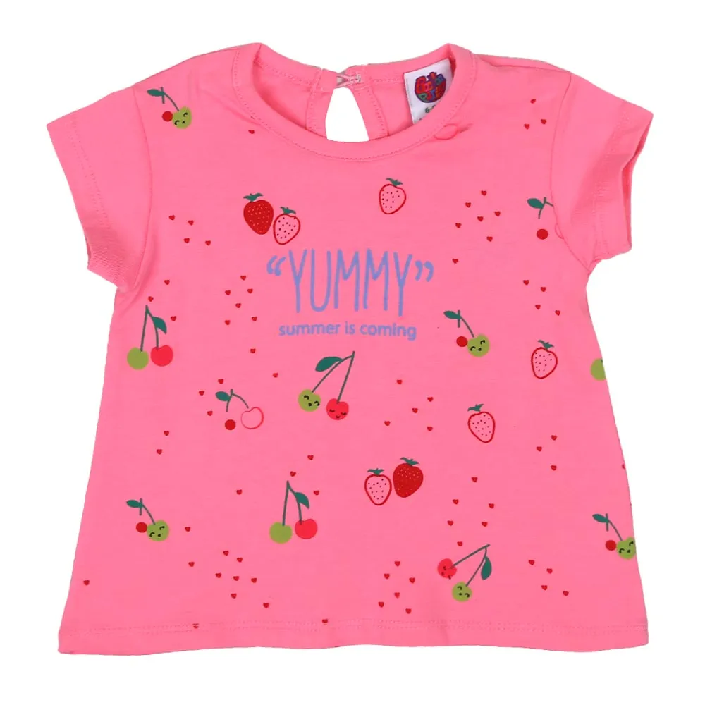 Infant Girls T-Shirt Yummy - S-Shell | Bachaa Party Baby Clothes Girls Tops & T-Shirts