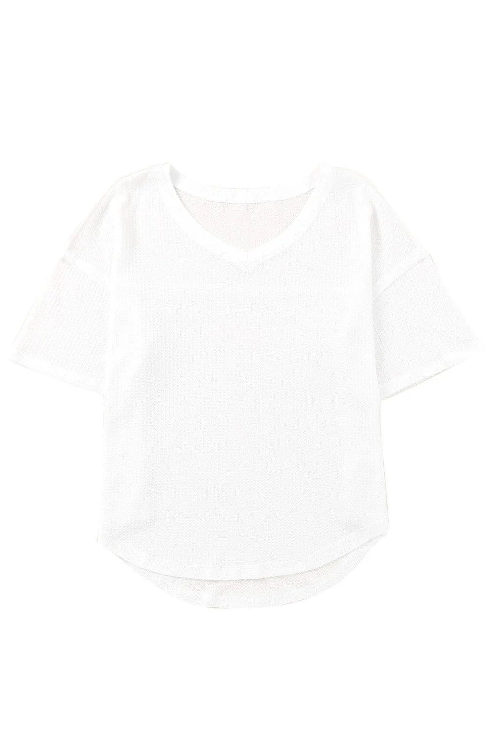 KaleaBoutique Stylish Waffle Knit Drop Shoulder Loose Top