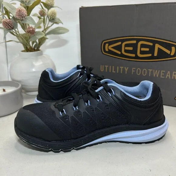 Keen Utility Footwear Vista Energy Hydrangea Konnect Fit Black Shoes Women's 8 M