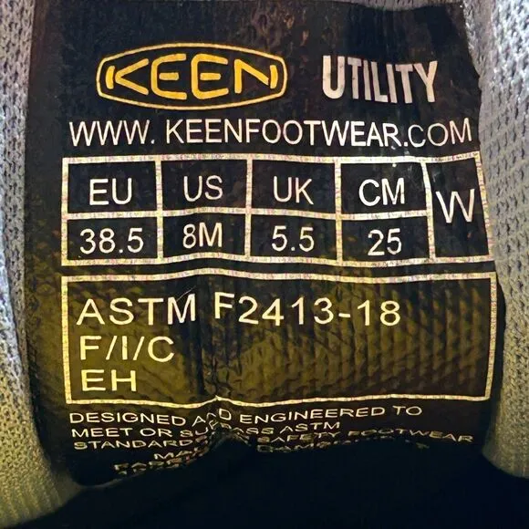 Keen Utility Footwear Vista Energy Hydrangea Konnect Fit Black Shoes Women's 8 M