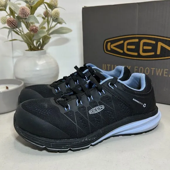 Keen Utility Footwear Vista Energy Hydrangea Konnect Fit Black Shoes Women's 8 M