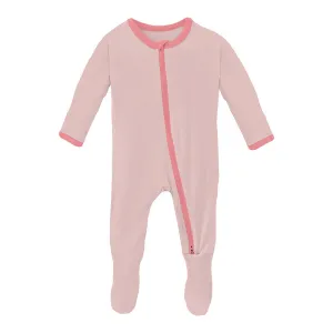 KicKee Pants Footie w/2W Zipper - Baby Rose