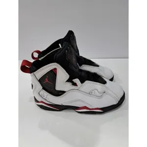Kids 12C Nike Air Jordan True Flight GS White Red Black 343796-160 Shoe Trainer