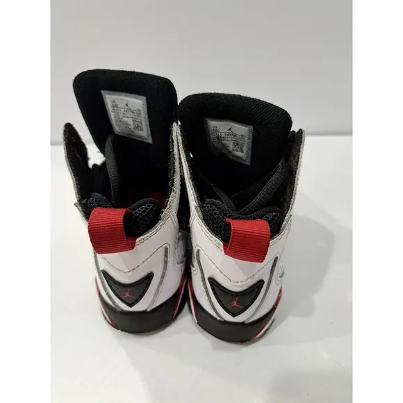 Kids 12C Nike Air Jordan True Flight GS White Red Black 343796-160 Shoe Trainer