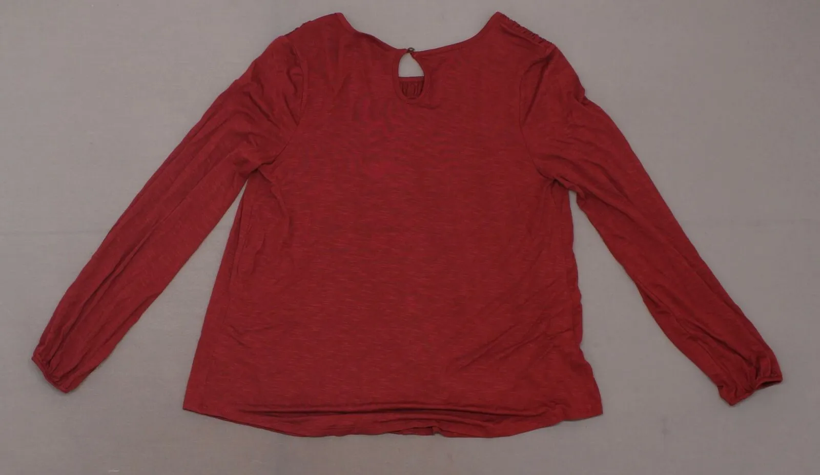 Knox Rose Women's Long Sleeve Crewneck Shirred Blouse