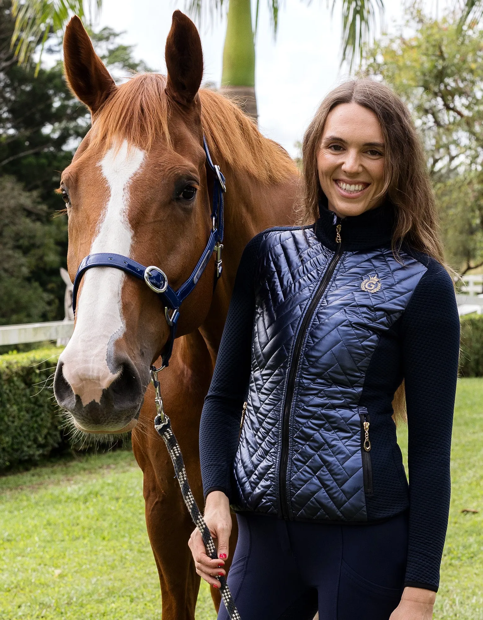 Ladies Auroa Navy Warm Up Jacket