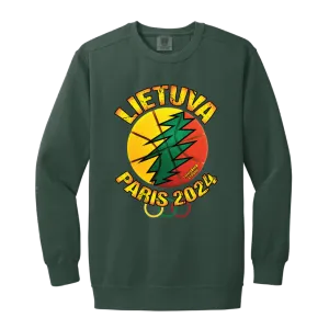 Lietuva Paris 2024 -Men/Women Unisex Soft-Washed Crewneck Sweatshirt