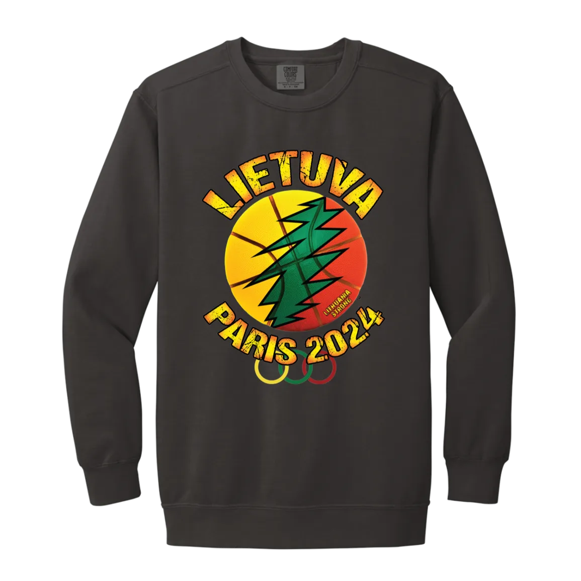Lietuva Paris 2024 -Men/Women Unisex Soft-Washed Crewneck Sweatshirt