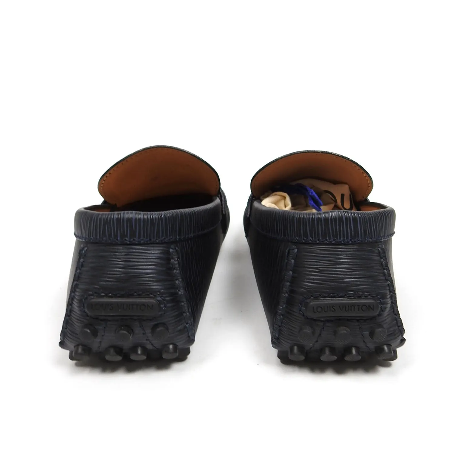 Louis Vuitton Black Epi Hockenheim Moccasins Size 12