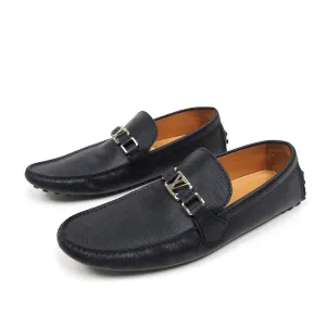 Louis Vuitton Black Epi Hockenheim Moccasins Size 12