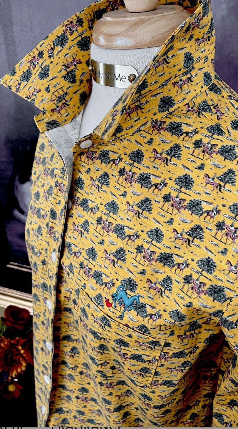 LOVE MIDDY SHIRT IN OCHRE RIVER ROAD