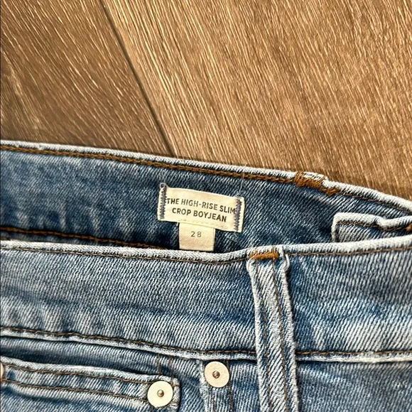 Madewell High-Rise Slim Crop Boyfriend size 28