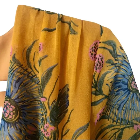 Madewell Sweetgrass Ruffle-Sleeve Dress in Painted Blooms Floral Print Size 4