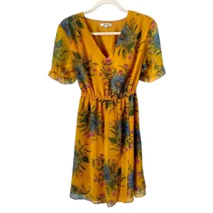 Madewell Sweetgrass Ruffle-Sleeve Dress in Painted Blooms Floral Print Size 4