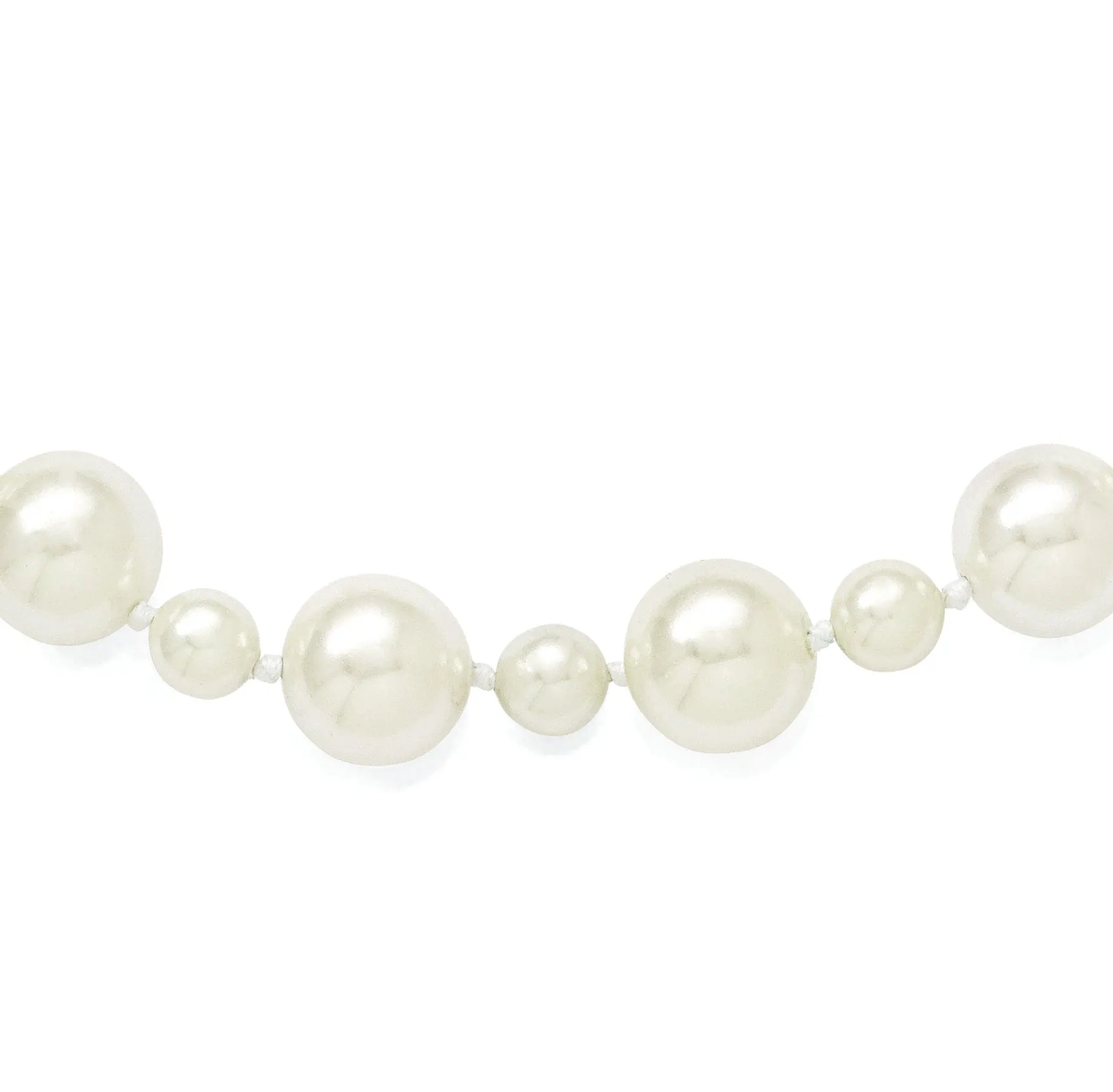 Majestik White Shell Pearl Slip On Necklace