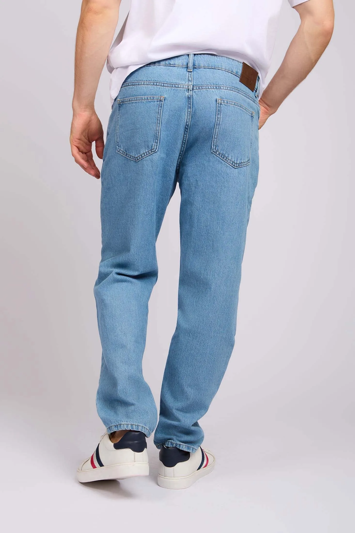 Men Relaxed Fit Denim Pant Blue