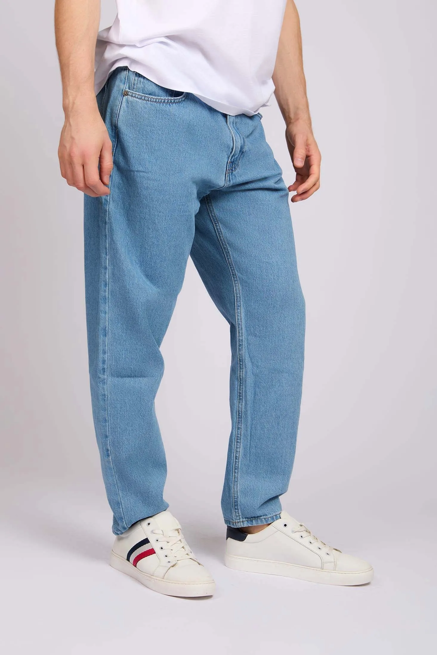 Men Relaxed Fit Denim Pant Blue