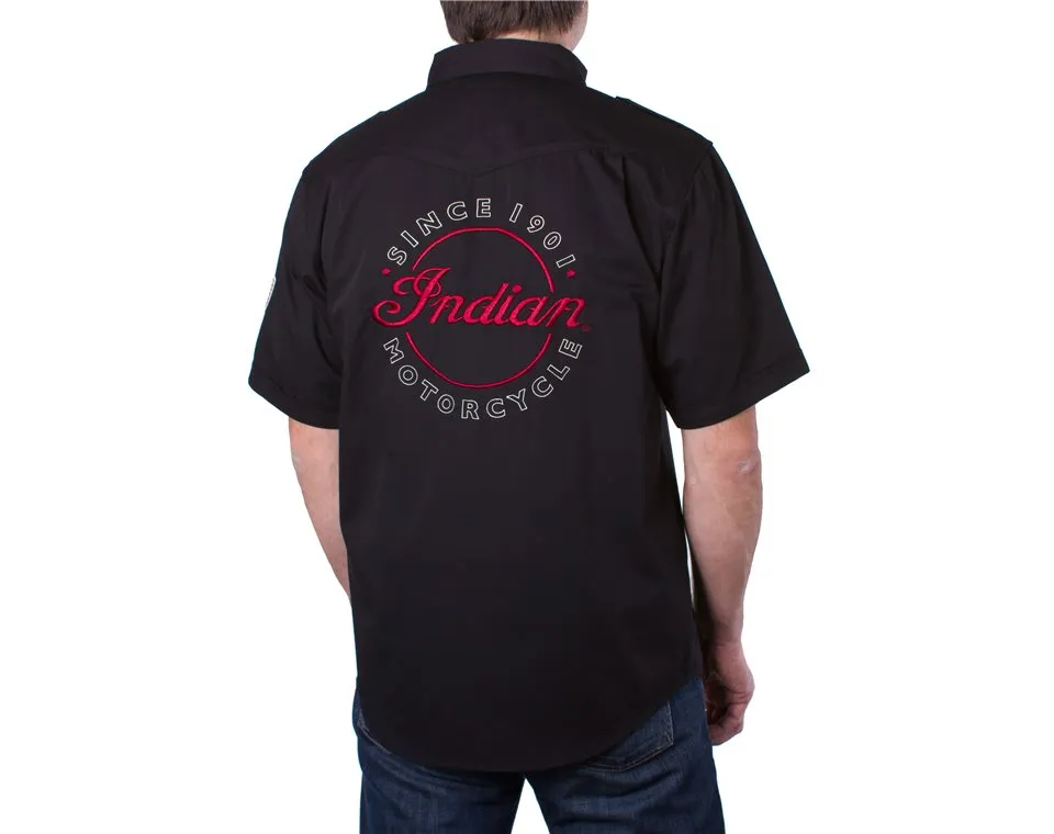 Men's Short-Sleeve Casual Shirt, Black
