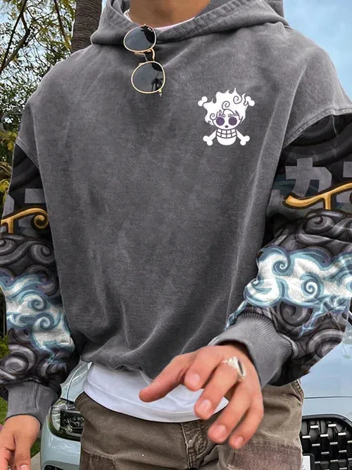 Men's Stylish Comic Print Hoodie