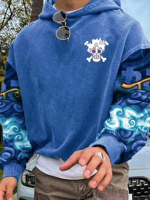 Men's Stylish Comic Print Hoodie