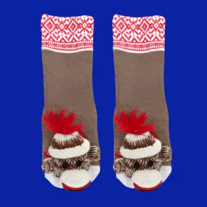Messy Moose Sock Monkey Baby Socks