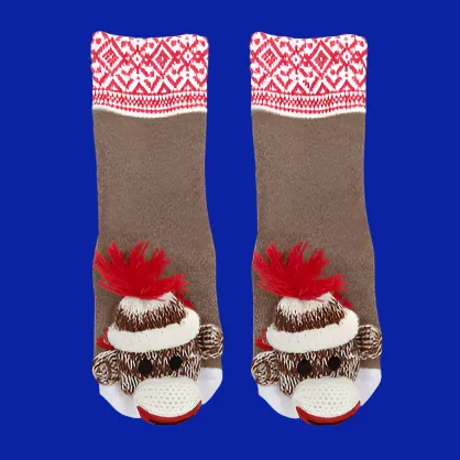 Messy Moose Sock Monkey Baby Socks