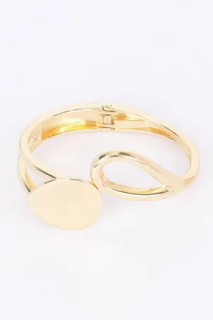 Metal Spring Hinge Cuff Bracelet