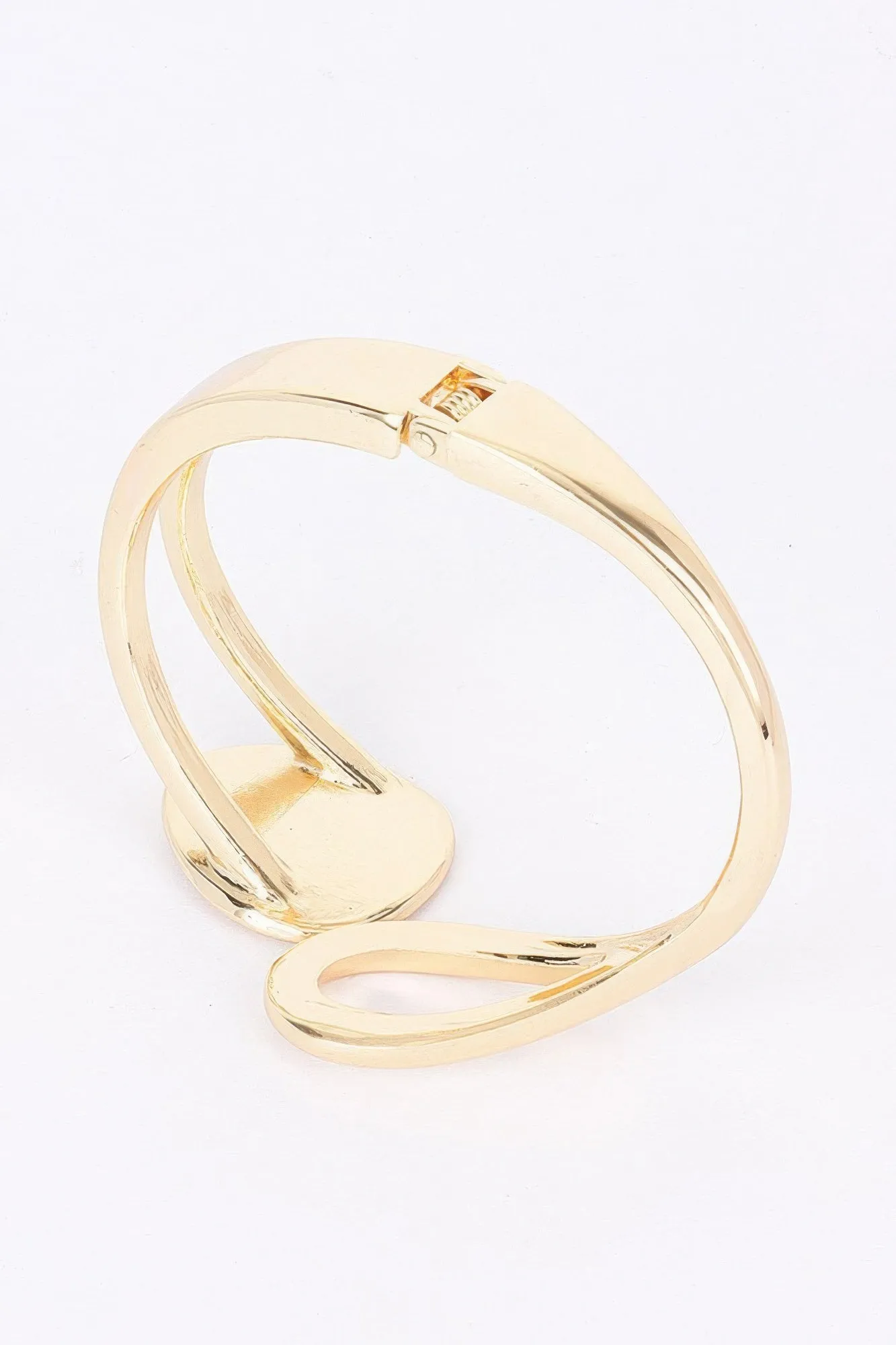 Metal Spring Hinge Cuff Bracelet