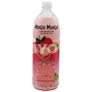 Mogu Mogu Lychee Flav Drink With Nata De Coco  1ltr ~ Mogu Mogu 椰果荔枝味飲品 1ltr