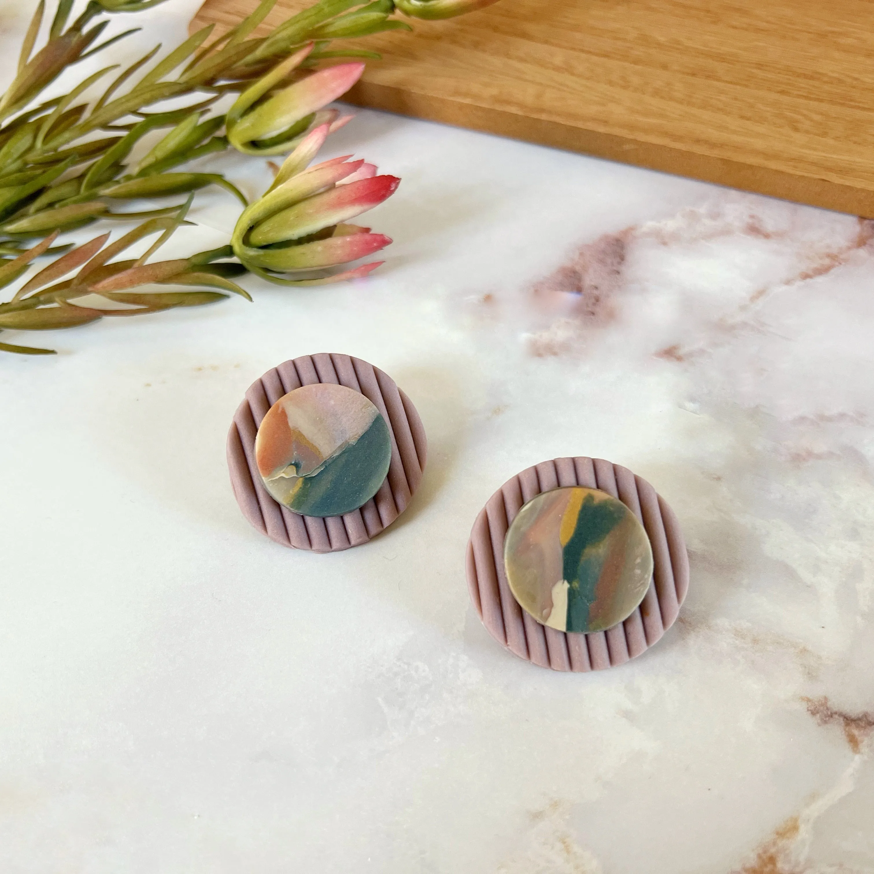 Mood on Mauve earrings