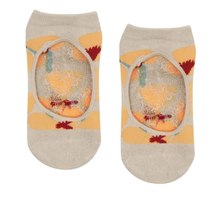 MoveActive Slide On Non Slip Grip Sock -  Hibiscus Yellow